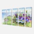 thumbnail image 2 of Spring Violet Flowers on Mountain - Floral Canvas Art Print, 2 of 3
