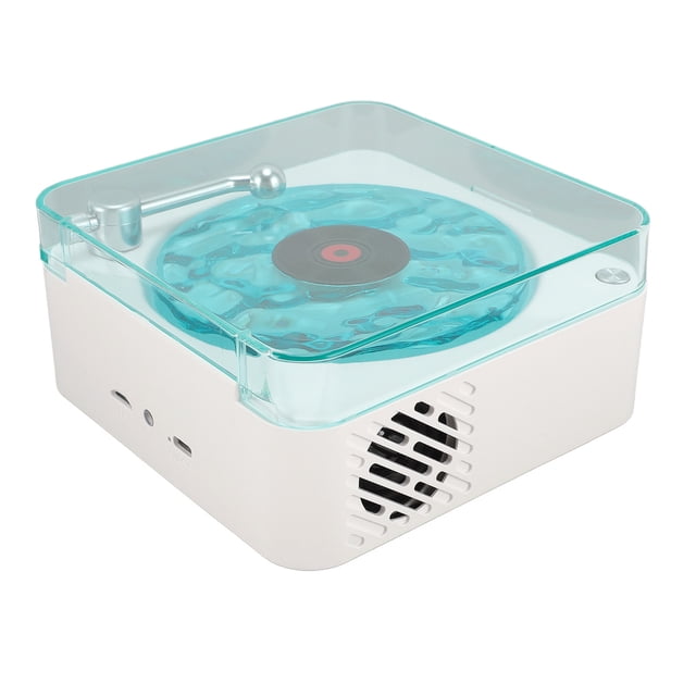 Reproductor de Ondas, Tocadiscos Vintage Inalámbrico Portátil, Sonido Envolvente Estéreo, Luz Nocturna Ambiental, Diseño de Visualizació de Tiempo, Altavoz Con Reproductor de
