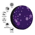 thumbnail image 4 of Yiaed Crystal Purple Snowflake Print Print Tire Wheel Cover, tire covers for trailers,rv wheel covers,rv tire covers, camper tire covers,tire covers for cars-16 inch, 4 of 6
