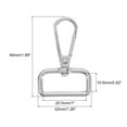 thumbnail image 2 of Uxcell 15Pack Swivel Clasps, 1" D Ring Lobster Clasp Claw Push Gate Snap Hook, Silver, 2 of 6