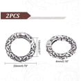 thumbnail image 4 of 2 piezas de anillos de resorte de estilo tibetano, cierres a presión texturizados de acero inoxidable, clips de anillo en O de calibre 6, ganchos a presión, cierres de hebilla de llavero de resorte, 4 of 9