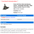 thumbnail image 2 of Front Left Driver Side Axle Bearing Carrier - Compatible with 2000 - 2008 Subaru Forester (From 9/1/1999) 2001 2002 2003 2004 2005 2006 2007, 2 of 2