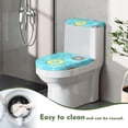 thumbnail image 4 of HELLHERO Daisy Pattern on Swim Ring Toilet Lid Covers Easy Care for Hotel Home Reusable Toilet Seat Covers, 4 of 8