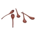 thumbnail image 3 of Small Wooden Spoons, Wooden Spoons Natural Nanmu 5 Pieces 20.5cm Spoon With Long Handle For Stirring For Mixing For Cooking, 3 of 8