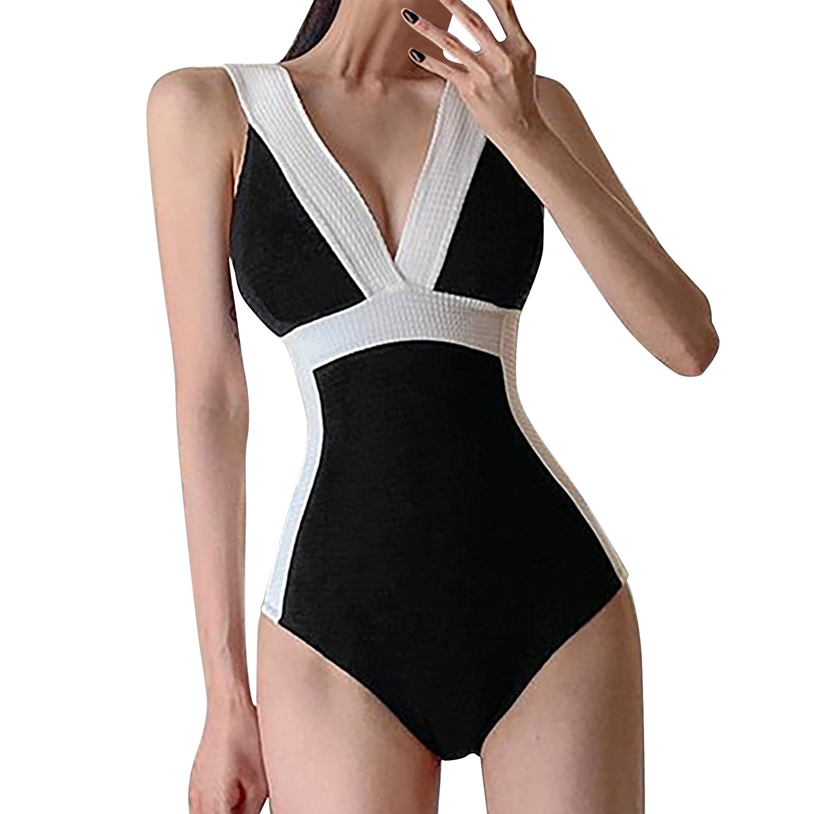 MHFRRA Swimsuits Women Fashion Solid Splice Swimsuit Bikini
