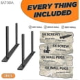 thumbnail image 5 of Heavy Duty Floating Shelf Bracket (2 Pcs) Solid Steel Blind Shelf Supports - Hidden Brackets For Floating Wood Shelves - Screws And Wall Plugs Incl, 5 of 5
