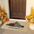 thumbnail image 1 of Fall Pumpkin Buffalo Plaid Door Mat Seasonal Autumn Harvest Thanksgiving Decorative Doormat Welcome Floor Mat for Indoor Outdoor 17.5 x 29 Inch, 1 of 5