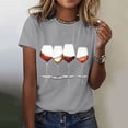 thumbnail image 2 of WCJM Womens Short Sleeve Tops Summer T Shirts Round Neck Causal Fashion Basic Tee Sunshine And Whiskey Short Sleeve T-Shirt Women Beach Funny Letters Women's Short Sleeve T-Shirt, 2 of 4