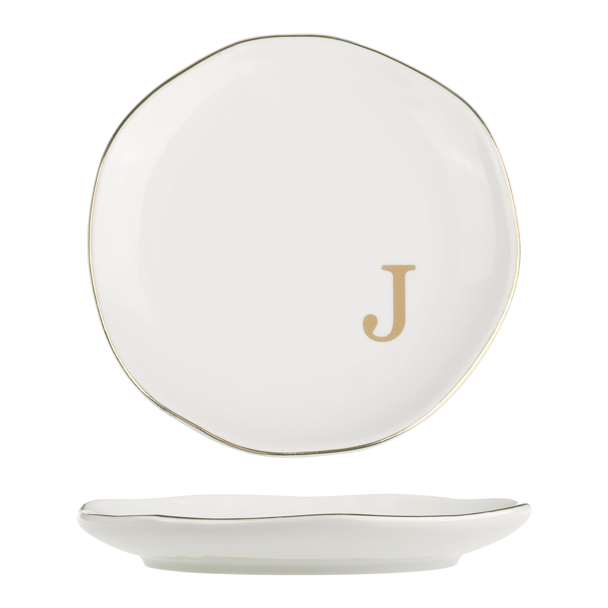 Unique Bargains Ceramic Jewelry Tray Decorative Trinket Dish Gifts Jewelry Boxes White-J