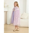 thumbnail image 3 of Gilrs Celvet Princess Cape for Anna Kids Purple Hooded Cape Girls Play Outfits Cape Warm Cloak, 3 of 4