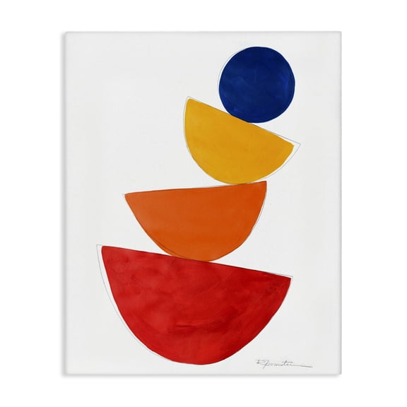 Stupell Industries Modern Tilting Balancing Shapes Canvas Art, 16 x 20, by Ruth Fromstein
