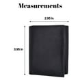 thumbnail image 6 of MARSHAL Kids Slim Compact ID and Coin Pocket Genuine Leather Trifold Wallet for Boys Black, 6 of 7