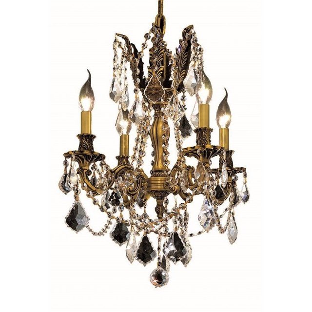 Elegant Lighting Rosalia 17" 4 Light Spectra Crystal Chandelier