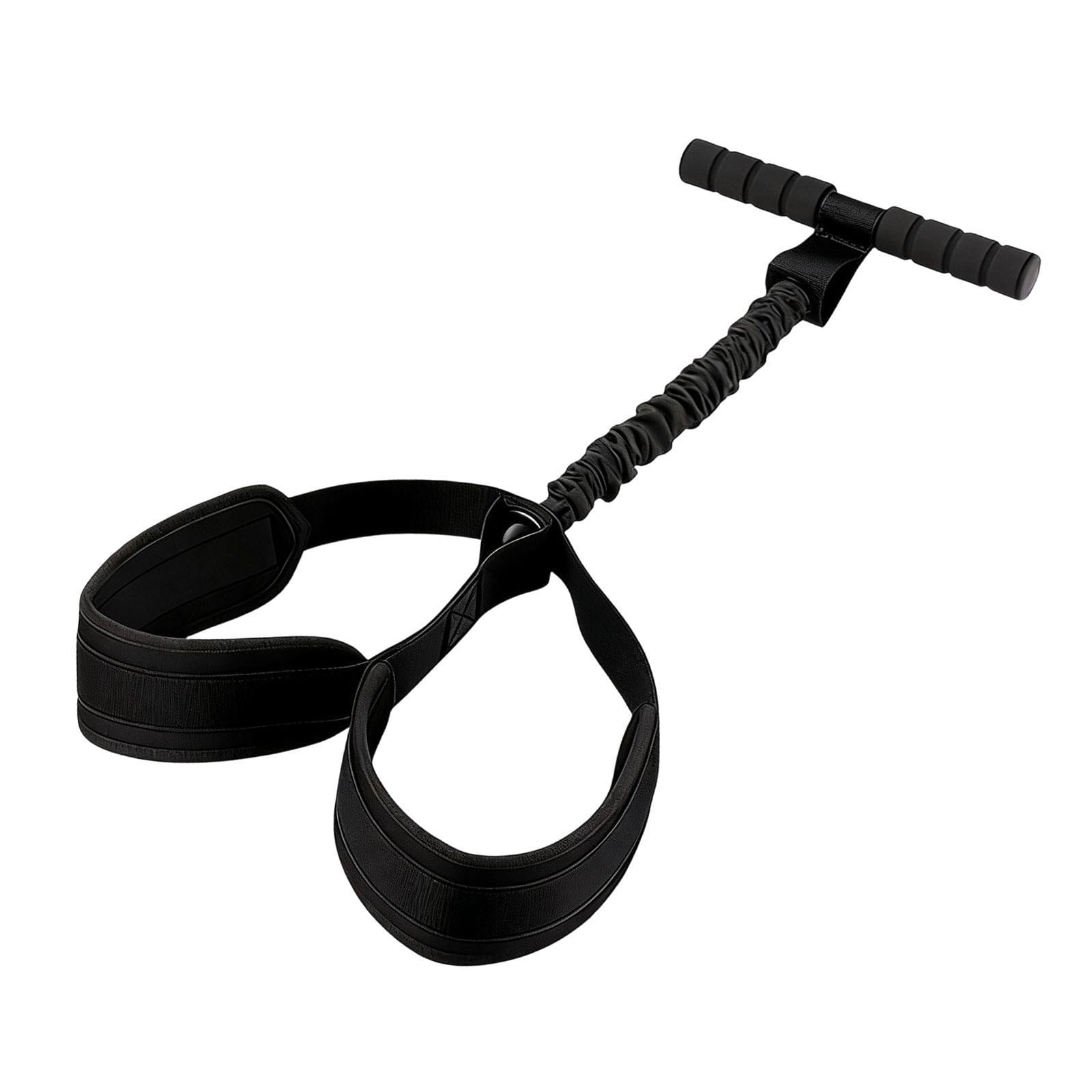 Baoblaze Adjustable Tension Pedal Resistance Band with Handle Latex Stretch Rope for Home Black