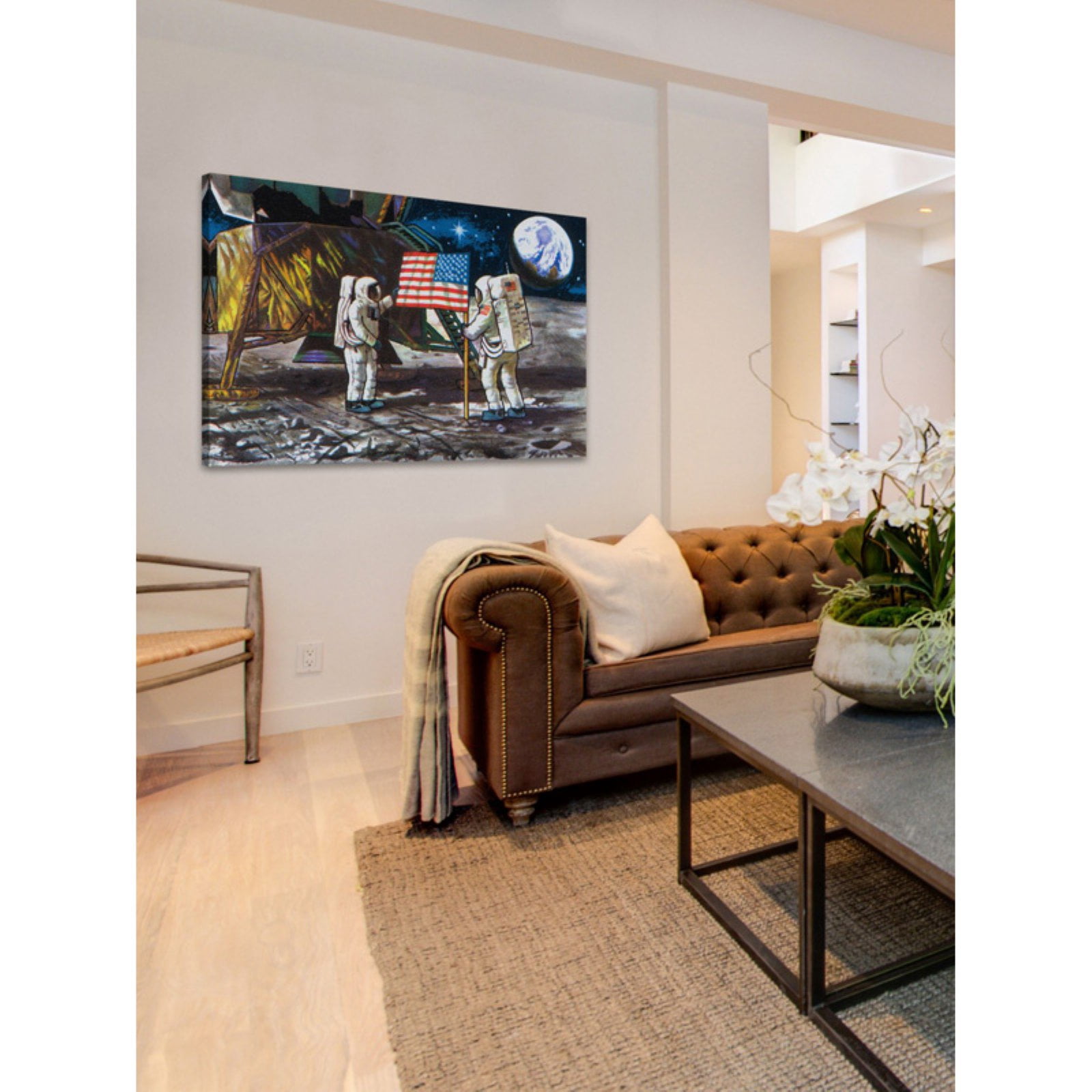 Marmont Hill Moon Landing Painting Print on Wrapped Canvas