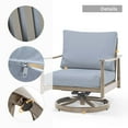 thumbnail image 7 of HAPPATIO Outdoor Aluminum Swivel Sofa x1, Rope Design Backrest, with Comfortable Cushions, All Weather Furniture, for Yard, Deck, Porch, 7 of 7