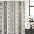 thumbnail image 3 of Boho Stripes,Waterproof Fabric Shower Curtain,Beige Geometric Modern Flower Stripe Waterproof Fabric Shower Curtain for Bathroom Curtains Bathtubs Hotel Shower Curtains with 12 Hooks Standard 66x72, 3 of 8