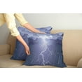 thumbnail image 2 of Ambesonne Grey Throw Pillow Cover 2 Pack, Thunderstorm Dark Clouds, 20", Blue, 2 of 5
