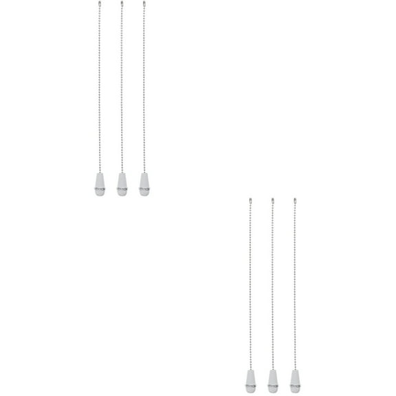 6 Pcs Ceiling Fan Lighting Zipper Pull Chain Ornaments Pulls Decor Chains for Fans and Lights Extension