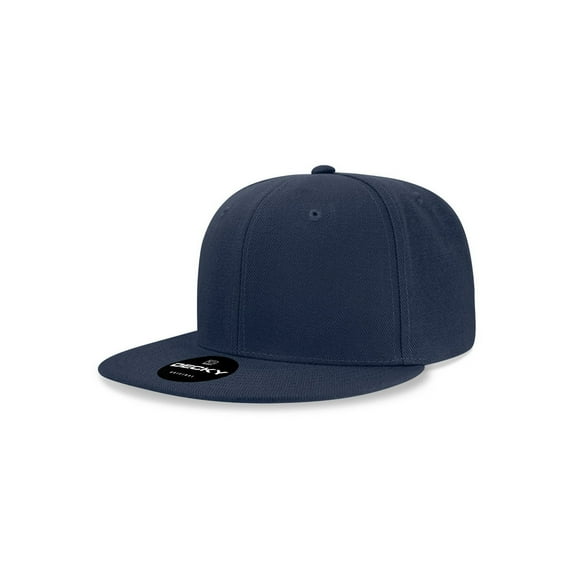 Decky 7011 Youth 6 Panel High Profile Structured Acrylic/Polyester Snapback Hat-Navy