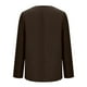 thumbnail image 5 of Blazer de moda para mujer, blusas de color liso, manga larga, cuello en V, chaqueta de traje informal, blusa de poliéster para mujer, 5 of 6