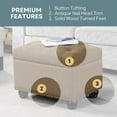thumbnail image 4 of Convenience Concepts Designs4Comfort 5th Avenue Storage Ottoman, Sandstone Fabric, 4 of 10