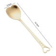 thumbnail image 6 of opvise Coffee Spoon Heart-shaped Rust-proof Rainbow Gradient Color Stainless Steel Coffee Tea Stirring Spoon Wedding Present Golden, 6 of 8