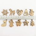 thumbnail image 5 of 50 adornos navideños de madera DIY para colgar en el árbol de Navidad, decoración para el hogar, suministros de decoración para fiestas de Año Nuevo 2024, 5 of 5