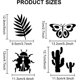 thumbnail image 2 of 10 plantillas de insectos y plantas de 15x15 cm (6x6 pulgadas): cactus, hojas tropicales, libélulas, mariquitas, abejas, mariposas y flores. Incluye pincel., 2 of 7