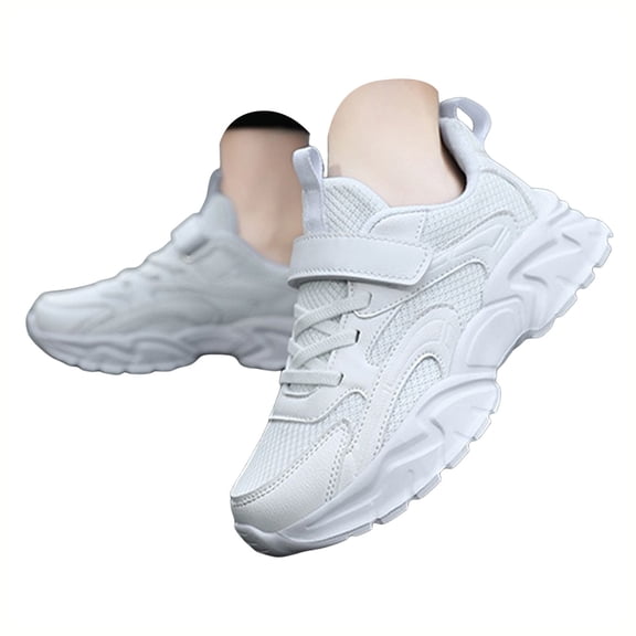 Zshosam Infant Shoes for Boys Boys Sneakers Breathable Walking Shoes for Toddler Little Kids Size 3,(White Big Kids 3)