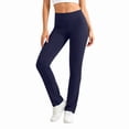thumbnail image 2 of ClodeEU Women's High Waist Straight Leg Stretch Yoga Pants,Solid Color Elastic Waist Slim Athletic Leggings ,Women's Plus L, 2 of 8