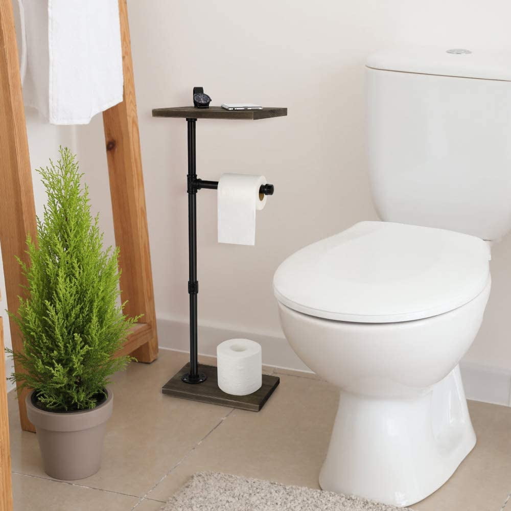 NEX Brown Commercial Toilet Paper Holder with Shelf