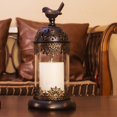 thumbnail image 3 of Farol de vela decorativo, candelabro rústico, decoración para chimenea Negro 14x30cm, 3 of 8
