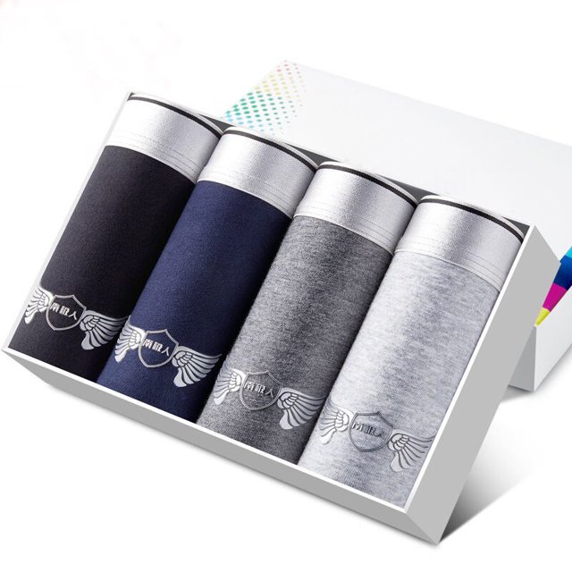 4 Uds. Bragas para hombre, pantalones cortos sexis, ropa interior de algodón, bóxers transpirables para hombre, calzoncillos de marca sólidos Tan Jianjun unisex