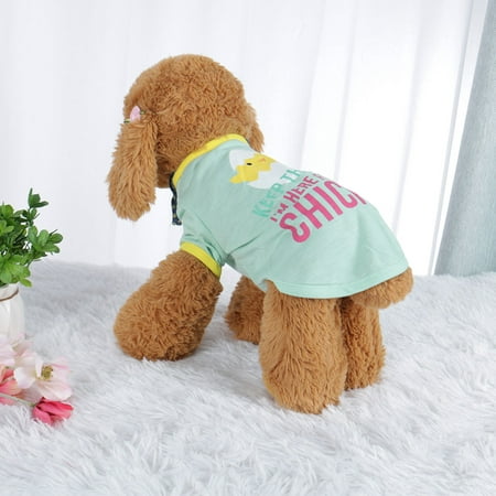 Pet T Shirt Spring Summer Dog Puppy Small Pet Cat Apparel Clothes Costume Vest Tops #19 Stripe Style, L