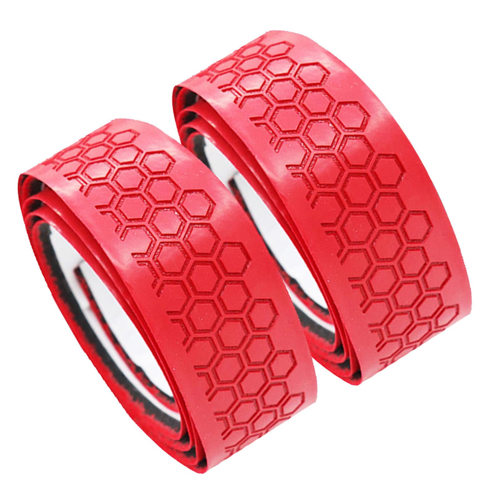 QccHieUs 4 Pieces Golf Club Grip Wrapping Tapes PU Leather Regripping Solution Golf Club Red and Black
