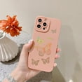 thumbnail image 2 of Compatible with iPhone 14 Pro Max Case Cute Plated Love Heart for Women Girls Gold Bling Butterfly Full Camera Lens Cover Protection Soft TPU Shockproof Bumper Phone Case for 14 Pro Max, Pink, 2 of 12