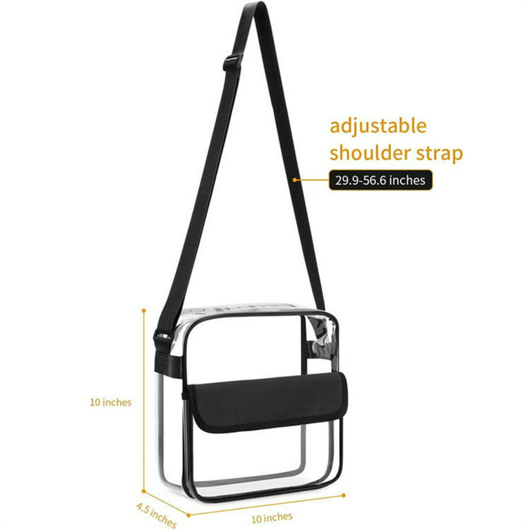 Dsermall Clear Crossbody Bag Stadium Approved Clear Purse Transparent Small  Shoulder Bag See Through Zip Pouch Tote Bag