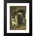 thumbnail image 2 of Jacob Maris 14x18 Black Modern Framed Museum Art Print Titled - Small Courtyard (1862), 2 of 5
