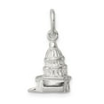thumbnail image 2 of Silver Polished 3-D Capitol Building Charm, 2 of 5