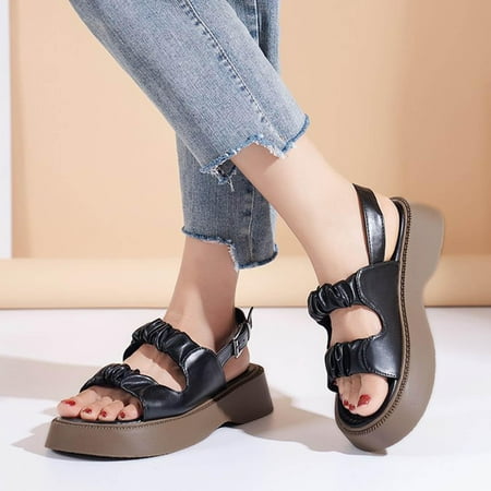 

Tdoqot Women s Comfort Gladiator Sandals- Casual Summer Fashion Beach Womens Sandals Khaki Size 4.5