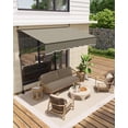 thumbnail image 3 of DSstyles Auvent Rétractable Pare-Soleil Abri, Auvents à Hauteur et Angle Réglables pour Maison Rétractable, Auvent Rétractable Manuel pour Terrasse Balcon, Gris, 3 of 8