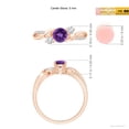 thumbnail image 6 of ANGARA Natural Amethyst and Diamond Twisted Vine Ring in 14K Rose Gold for Women (Size-5mm) | February Birthstone, Birthday, Anniversary, Jewelry Gift for Women | Natural Amethyst Ring, 6 of 10