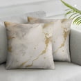 thumbnail image 2 of JEUXUS 2-Piece Short Plush Pillowcase Set (Universal 1) White and Gold for Home Decor White, 2 of 6