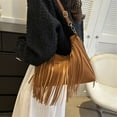 thumbnail image 6 of Fringe Shoulder Bag under $5! CQCYD Women's Tassel Shoulder Bag, Casual Crossbody Purse, Fashionable Handbag, Spacious Tote Bag, Everyday Carry Bag, 6 of 9