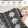 thumbnail image 3 of ONETECH  Christmas Throw - Large Fluffy Blanket Throw Over for Bed, Sofa, Couch - Plush Snuggly Cosy Winter Warmer - Scandi Nordic Grey, 3 of 6