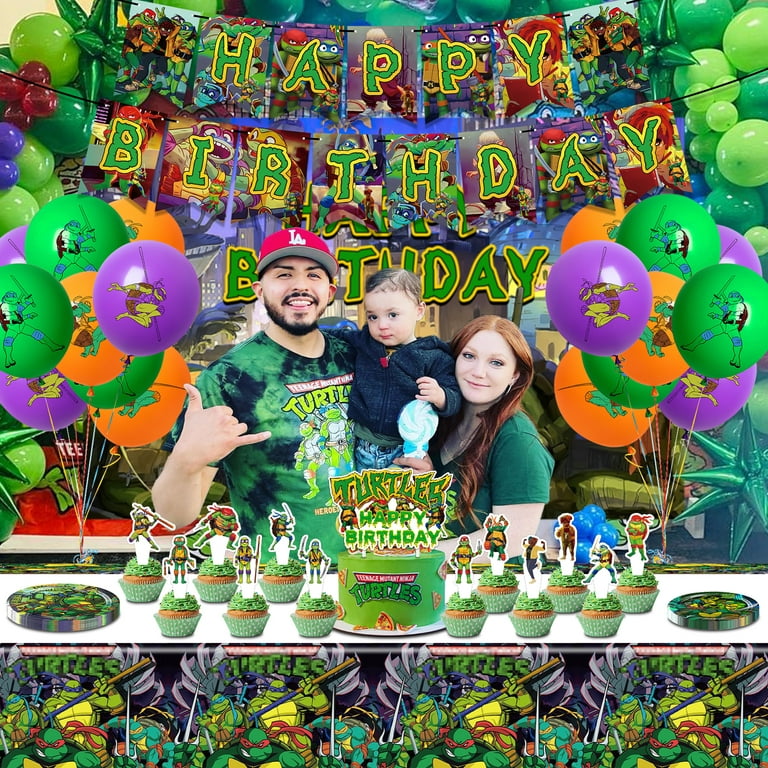 Teenage Mutant Ninja Turtles 7th Birthday Party Supplies and TMNT Balloon  Bouquet Decorations 