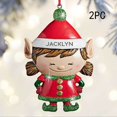 thumbnail image 1 of Christmas Party Family Holiday Decorations Family DIY Hanging Sign 2pc, 1 of 2