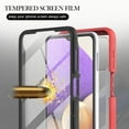 thumbnail image 4 of Dteck Samsung Galaxy A32 5G Case with Built-in Screen Protector, 2 in 1 Rugged Shockproof Case Full Body Protection Transparent Clear PC Back Cover Support Wireless Charging, Red, 4 of 7