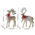thumbnail image 2 of Christmas Statues, Deer Figurine Decorations, Elk Sculptures, Lifelike Craft Statues, Christmas Elk Ornaments, Cabinet Decorative Figurines for Home and Office, 2 of 5